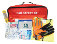 ON SITE SAFETY EMERGENCY CAR KIT WITH FLARE SAFETY GLASSES & GLOVES